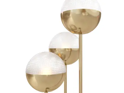 Cher - Triple floor lamp Low-poly 3D model
