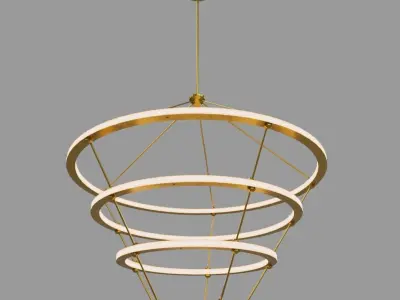 Halo Chandelier - 4 Rings by Paul Loebach Free 3D model