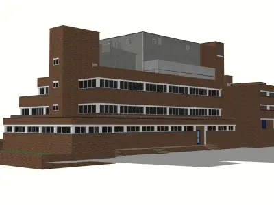 Croydon Police Station Metropolitan PD Low-poly 3D model