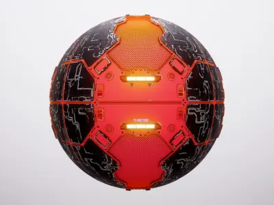 PBR Sci-Fi Spaceship Texture 47 Low-poly 3D model