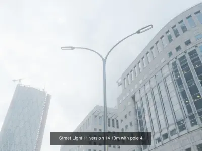 Street Light 11 with pole 4 3D Model Pack