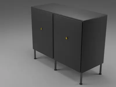 Cabinet with two doors 3D model