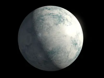 Icy Moon 02 - 8k PBR Low-poly 3D model