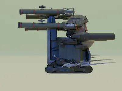 rocket laser claw skibidi toilet 3D model