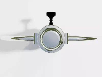 Basic Lamp Socket with Bale and Finial Low-poly 3D model