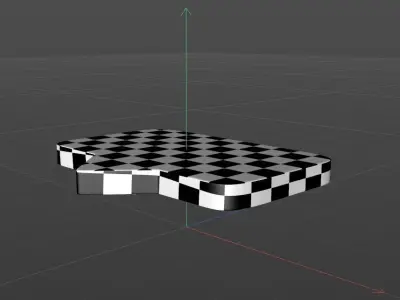 High poly message box mockup 3D model