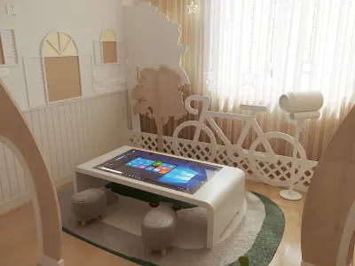 Kindergarten psychological counseling classroom 3D model