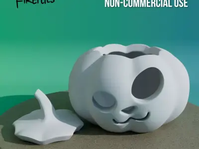 Kawaii Jack-O-Lantern Pumpkin 3D print model