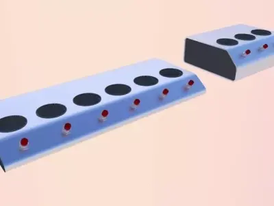 FootSwitch power strip with six outlets Free 3D model