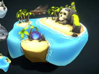 VIASS Pirate Island Low-poly 3D model