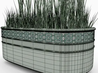 Marble Flower Bed 3D model