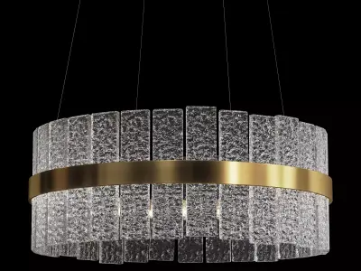 Textured Glass Chandelier 3D model