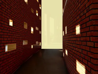 Parametric Splayed Opening Low-poly 3D model