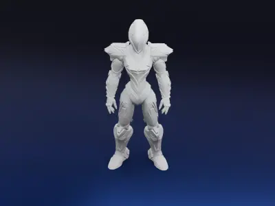 Aurelius Sentinel  Elite Guardian Mech Low-poly 3D model