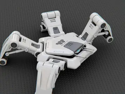 SPIDER BOT-XB-500 RIGGED 3D model