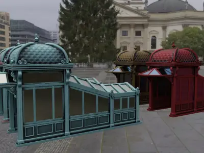 Subway Entrance Low-poly 3D model