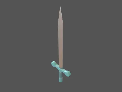 Cartoon Sword v1 004 Low-poly 3D model