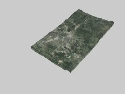 Tulsa City Low-poly 3D model