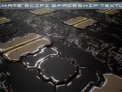 PBR Sci-Fi Spaceship Texture 09 Low-poly 3D model