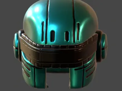 Gas mask helmet 3d model scifi Low-poly  3D model buy