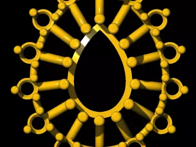 Tops earrings   Free 3D print model