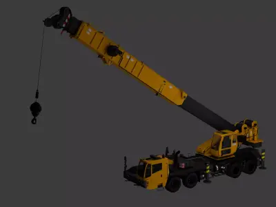Construction Crane HighQuality 3D Model PBR Optimized  Realistic Low-poly 3D model