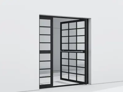 Aluminium door 251 3D model