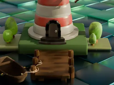 Lighthouse 3D model 9