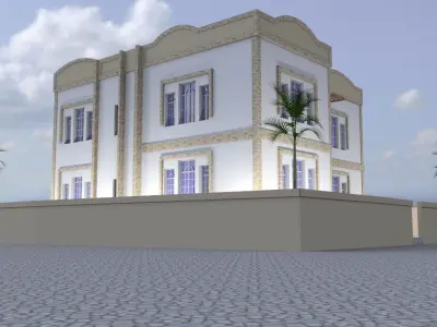 Two-Floor Residential House Project A118 3D Model 3D model