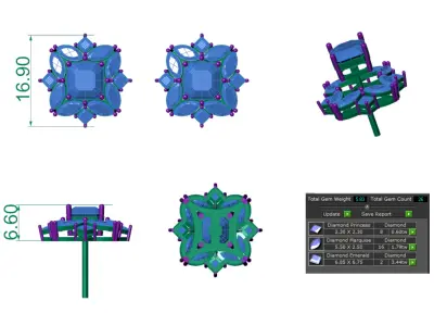 Stud Earrings 3dm file 3D print model