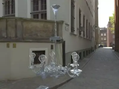 Ice Chandelier Low-poly 3D model