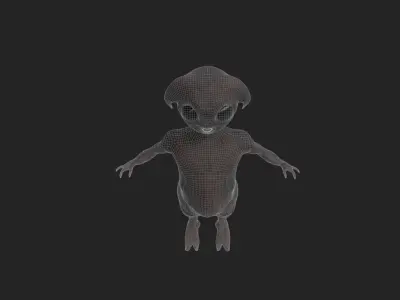 Alien Creature Game-Ready Low-poly 3D model