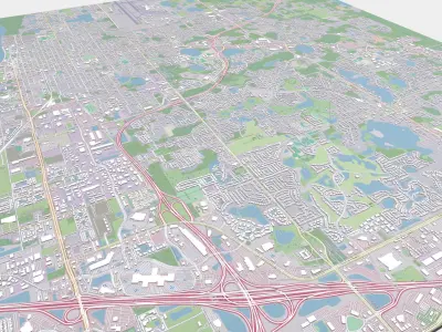 Cityscape Sanford Florida United States 3D model