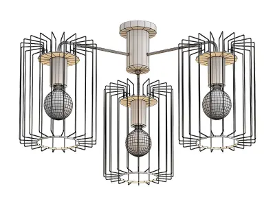 rivoli-elke-5077-303-b0051240 three light fixtures with metal... 3D model