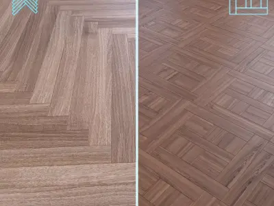 Parquet - Laminate - Wooden floor 2 in 1 Low-poly 3D model 37