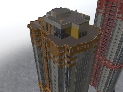 Moscow Mirax Park Low-poly 3D model