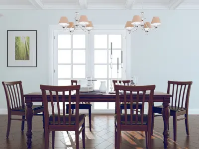 Dining room scene 3D model