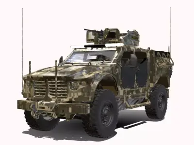 jltv 4x4 Low-poly 3D model