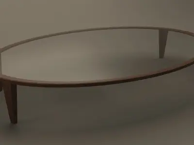 Glass Table Free low-poly 3D model