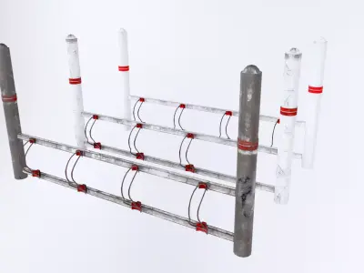 Bike Rack Low-poly 3D model