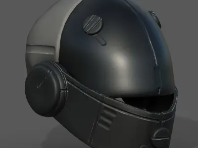 Helmet scifi military futuristic PBR textures  Low-poly 3D model