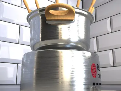 electric fondue maker  3D model