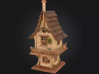 Woodland Cottage Sculpture 3D model