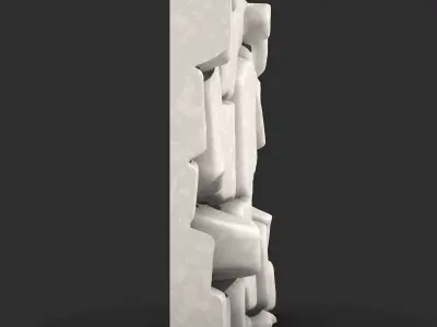 Exterior Rough Stone Wall Panel 3D print model purchase