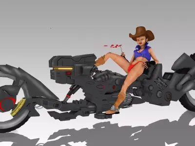 Bike girl  3D model