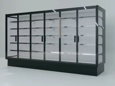 Display Supermarket Freezer Six Doors 3D model