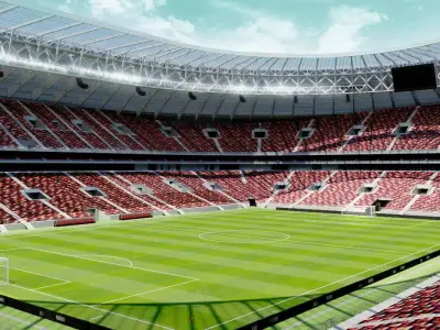 Luzhniki Stadium - Moscow Russia 2018 Low-poly 3D model