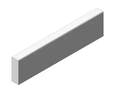 Concrete Curb 100 25 8 Landscaping Border Stone 3D model