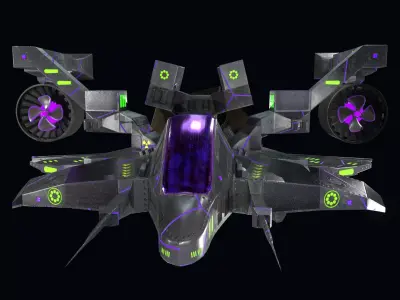 Spaceship 3D model 13