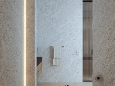 Highrise Hotel Bathroom 3D model
